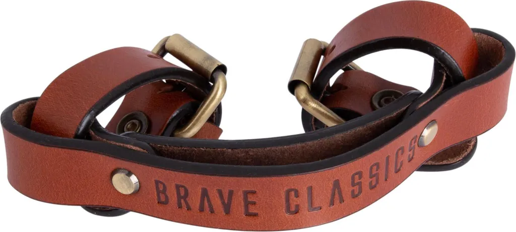 Poignée de transport vélo BRAVE CLASSIC en cuir véritable brun Tra