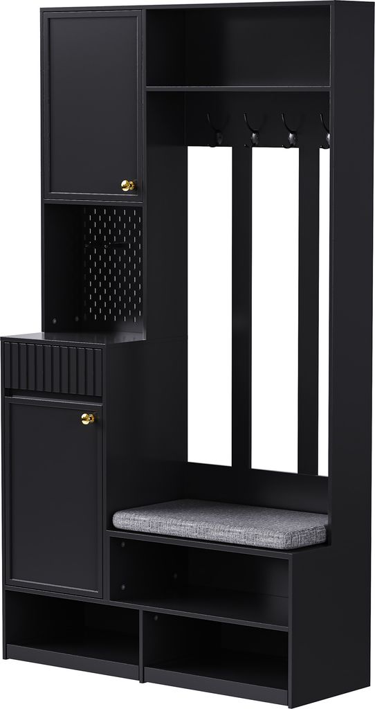 MODFU Flurgarderoben-Set Kleiderschrank mit Türen und Produktbild 