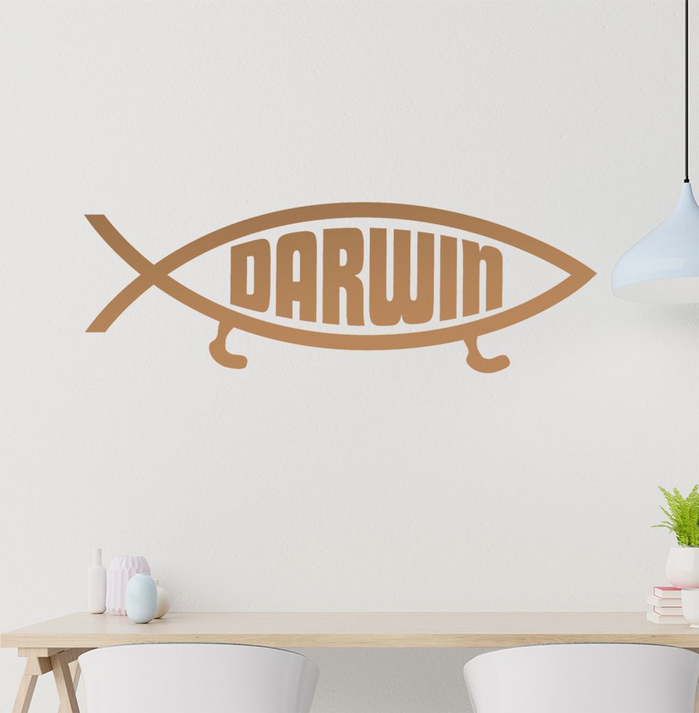 darwin Wandtattoo in 6 Größen - Wandaufkleber Wall Sticker - Dekoration, Küche, Wohnzimmer, Schlafzimmer, Badezimmer