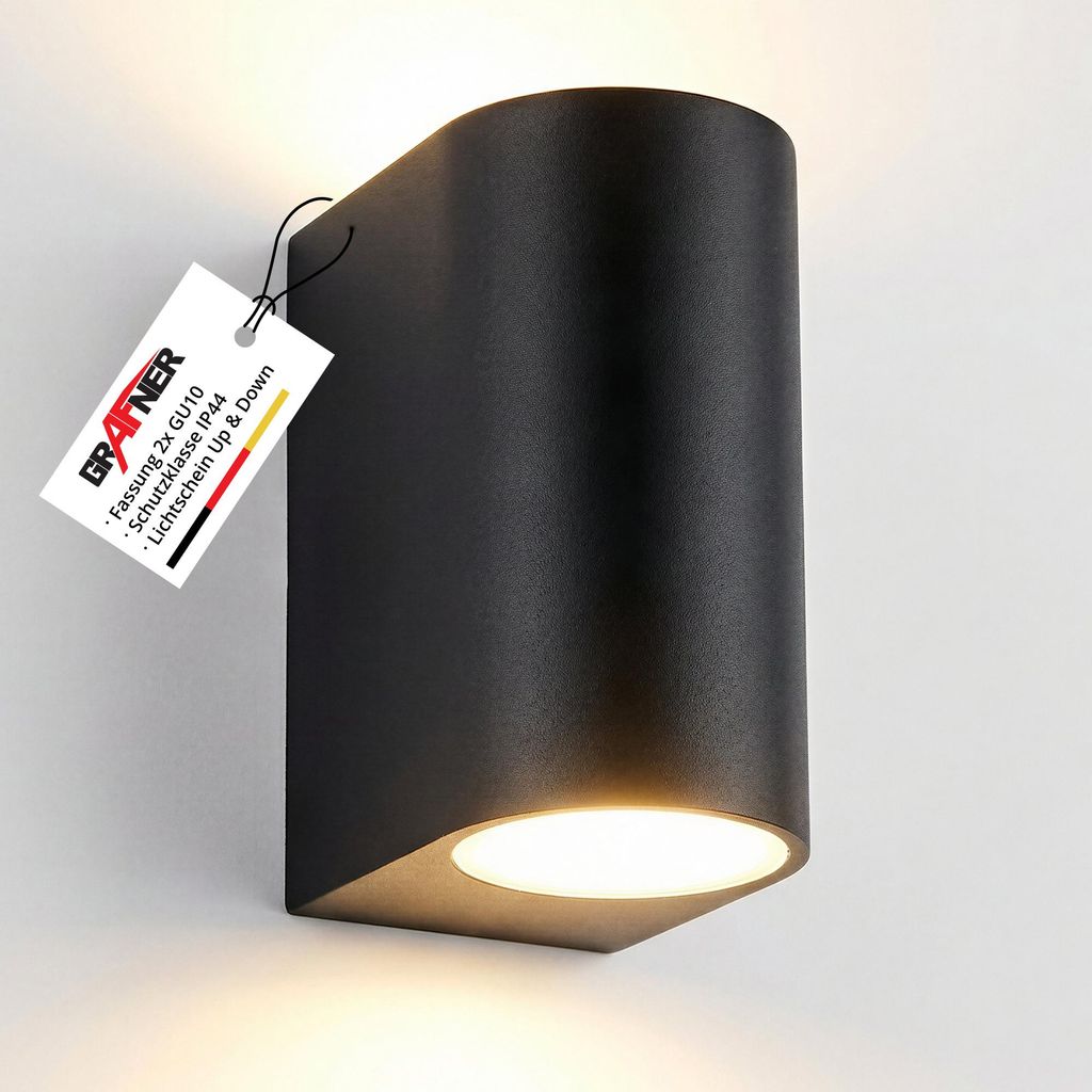 Grafner® Aluminium Wandlampe 37WB-2 Leuchte Lichtschein Produktbild 