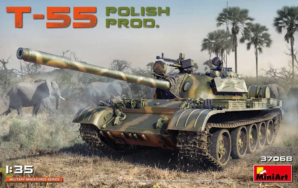 Char T-55 Production Polonaise MiniArt 1:35 avec Détails Photo-découpe