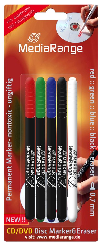 MediaRange MR704 CD-Marker farbsortiert 0,7