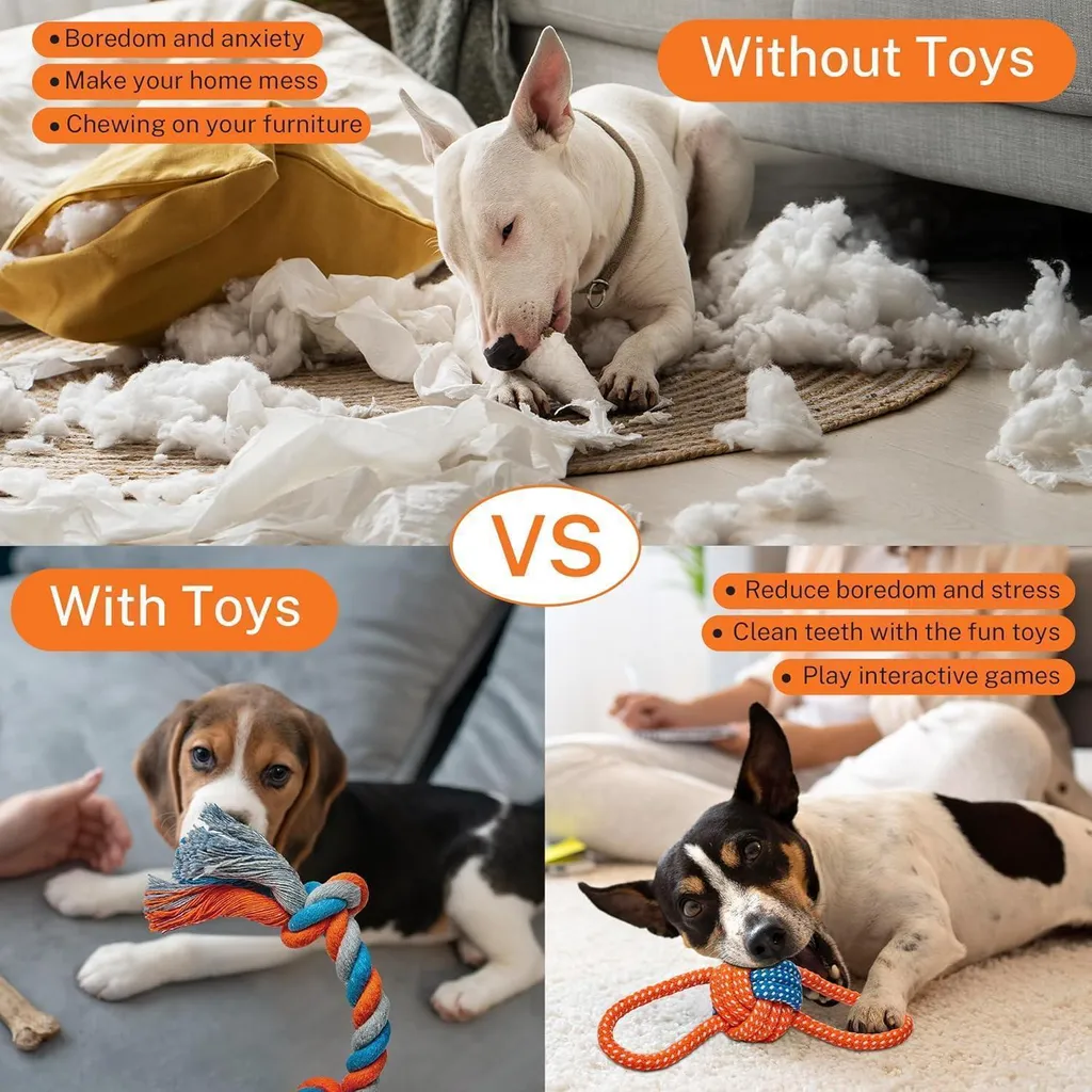 Set Giocattoli Toozey per Cani Piccoli: 8 Pezzi Resistenti e Divertenti - 7