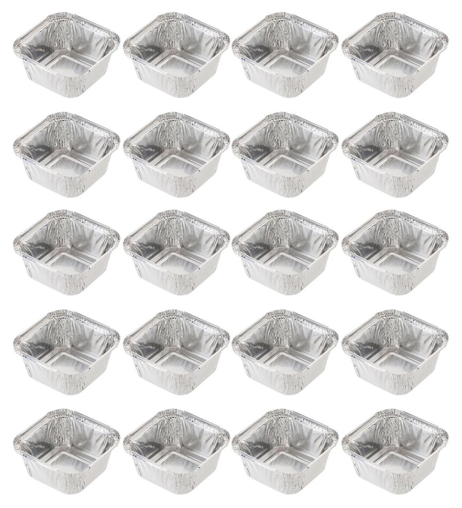 20 Stück Cupcake-Förmchen aus lebensmittelechter, antihaftbeschichteter, umweltfreundlicher, hitzebeständiger und wasserdichter Aluminiumfolie ...