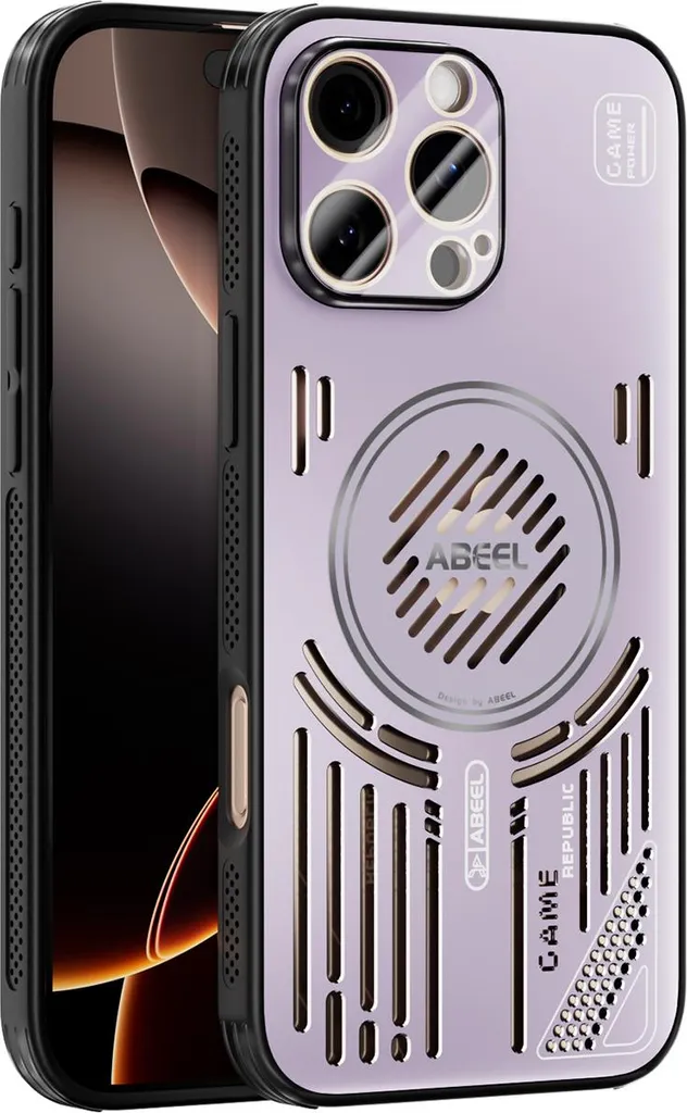 Custodia iPhone 16 Pro Max Alluminio Viola - Protezione Magnetica