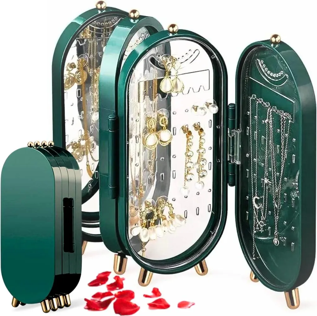 Organizer Orecchini Stand Verde | Porta Gioielli Salva Spazio