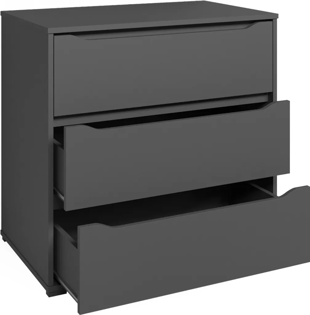 Petit meuble de rangement Vicco Ruben 3 tiroirs anthracite 48x77.6 cm - 6
