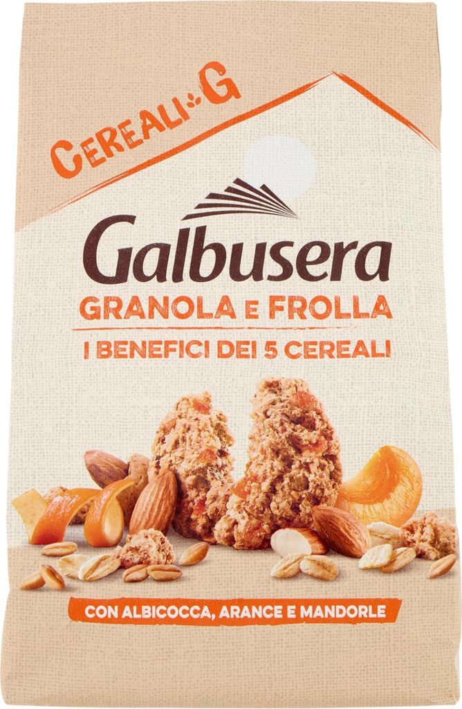 Galbusera Cereali G Granola e Frolla Shortbread-Kekse mit Produktbild 