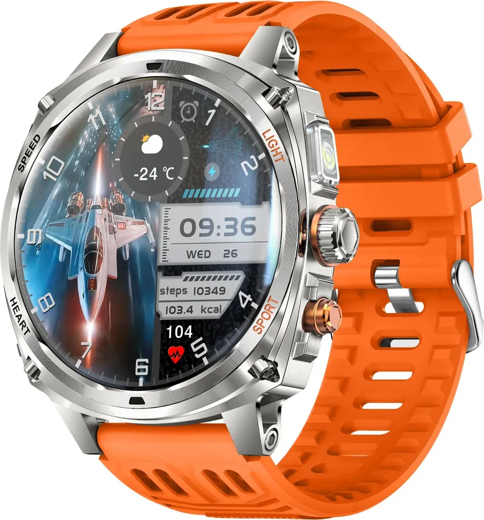 Eleganza Pop: INF Smartwatch AMOLED 1.75 Arancia per Lei e Lui