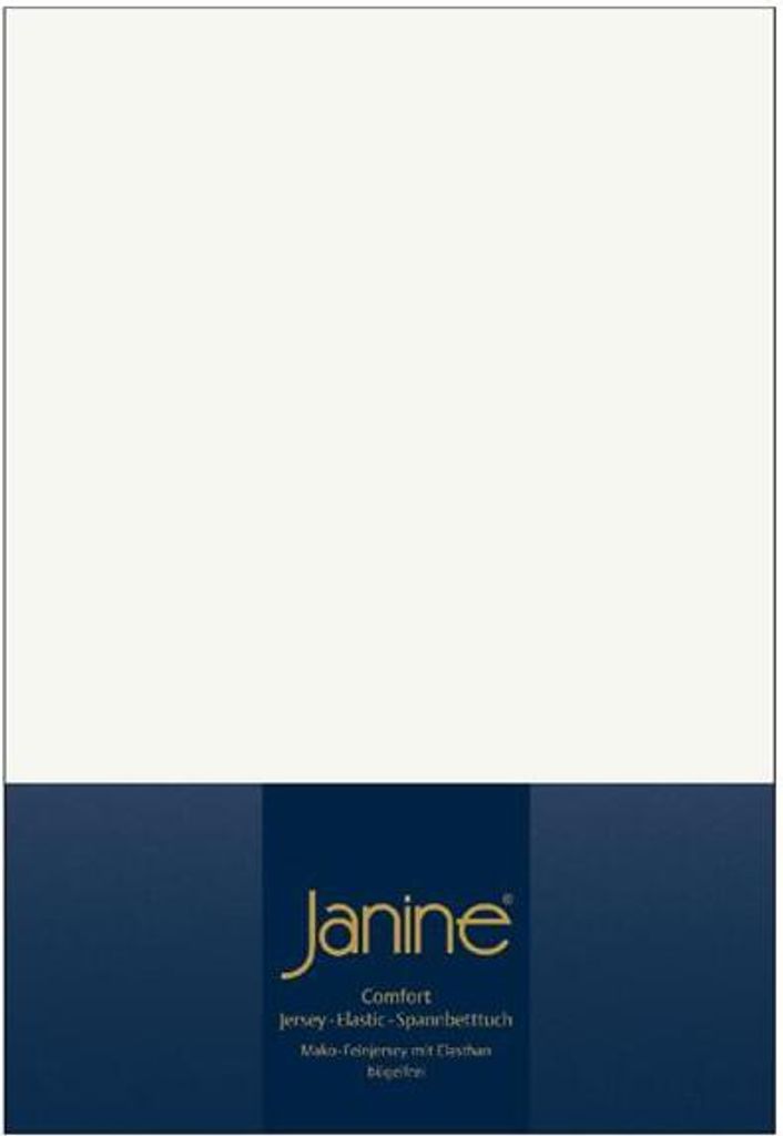Janine Design Elastic-Jersey Spannbetttuch (für Box-Spring Betten) TOPPER 5001 Farbe ecru Größe 100x200 cm