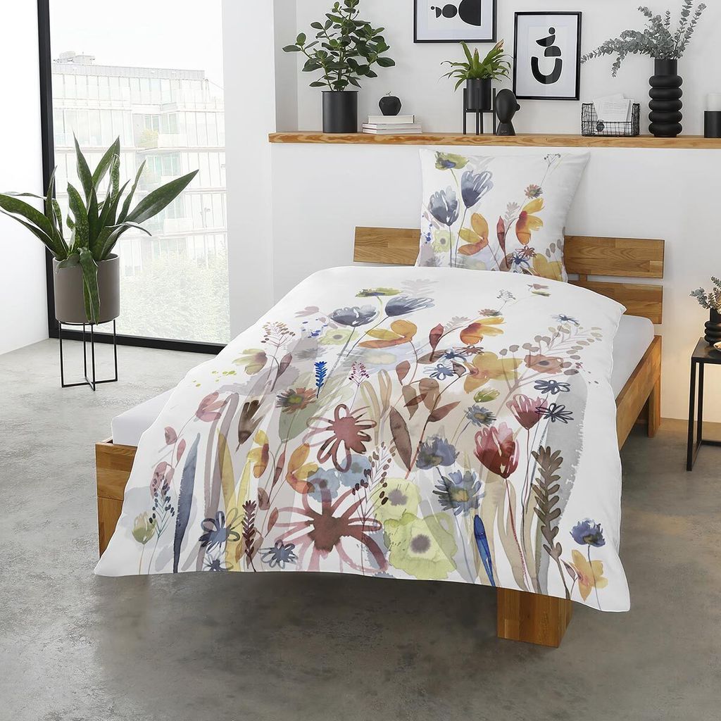 Traumschlaf Satin Bettwäsche Calvados terra 160x210 cm + 65x100 cm