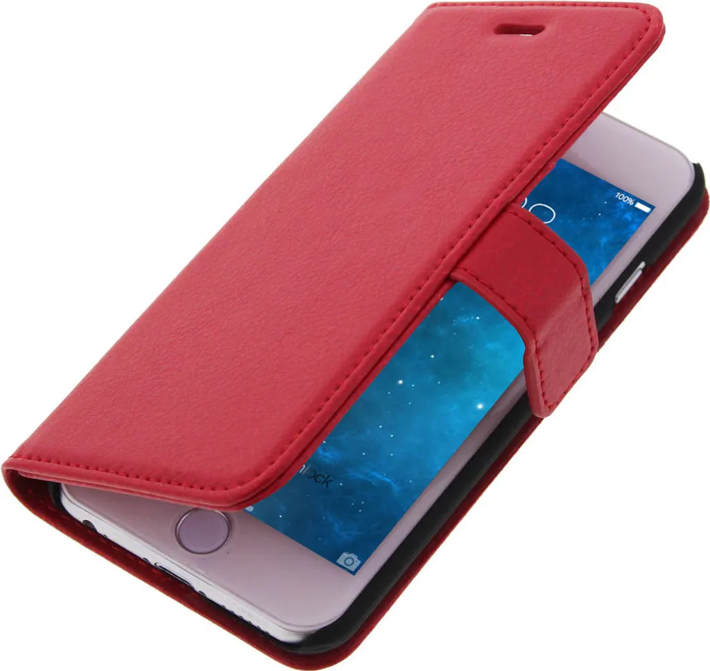 Custodia Portafoglio iPhone 6/6s Rossa - Flip Case Stand Integrato