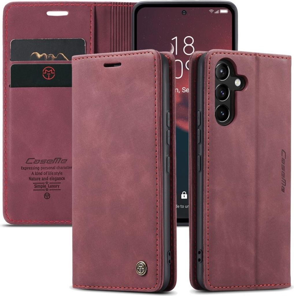 Samsung Galaxy A54 Hülle - CaseMe 013 Klapphülle - Bordeaux