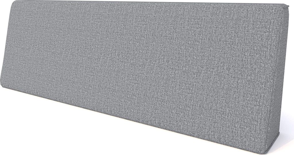 Pillows24 - Palettenkissen mit abnehmbarem Bezug - Seitenkissen | Polster für Europaletten 120x80 Sofa - Wasserfest - Outdoor/Indoor | Grau
