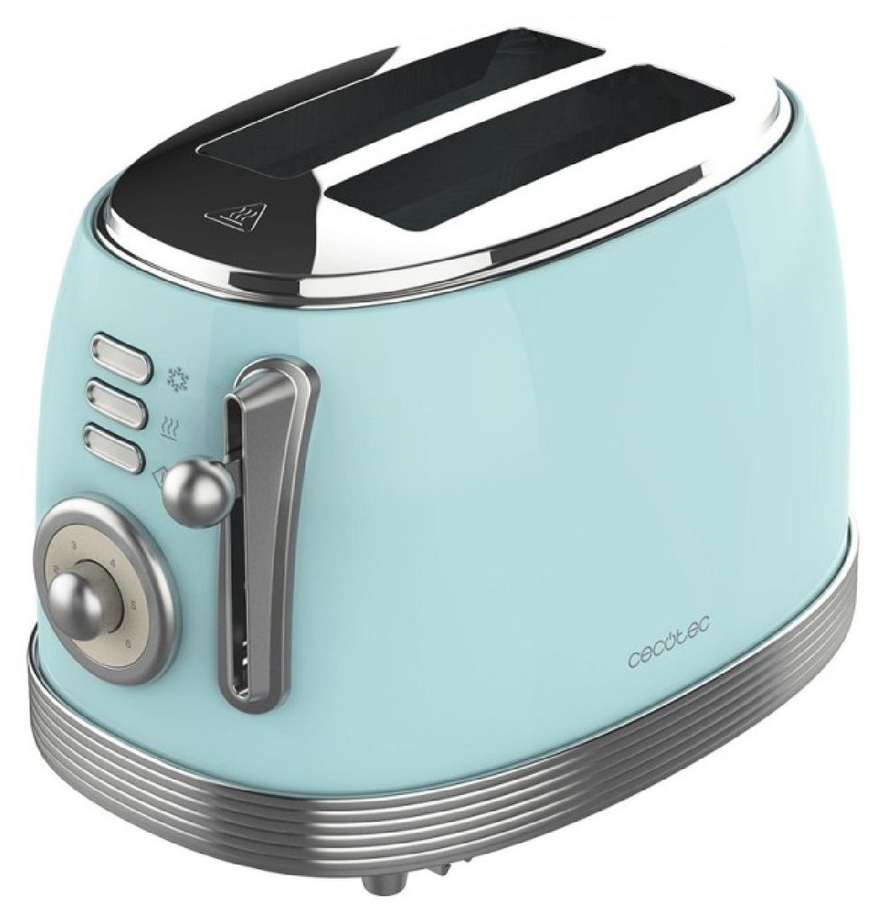 Cecotec Vintage 800, 2 schijven, blauw, chroom, roestvrij Productafbeelding 