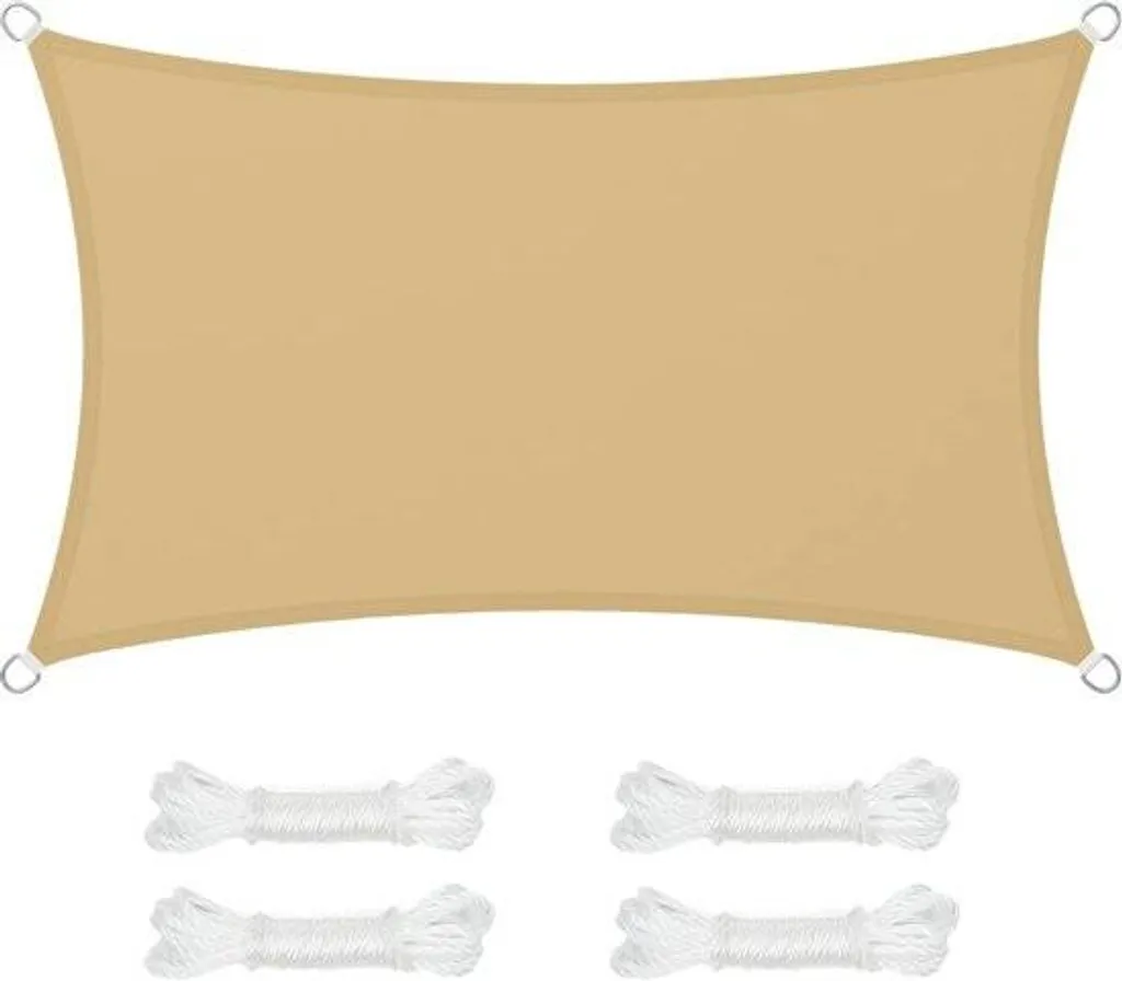 Store imperméable de terrasse 2x3m - Voile d'ombrage résistant Kaki - 4