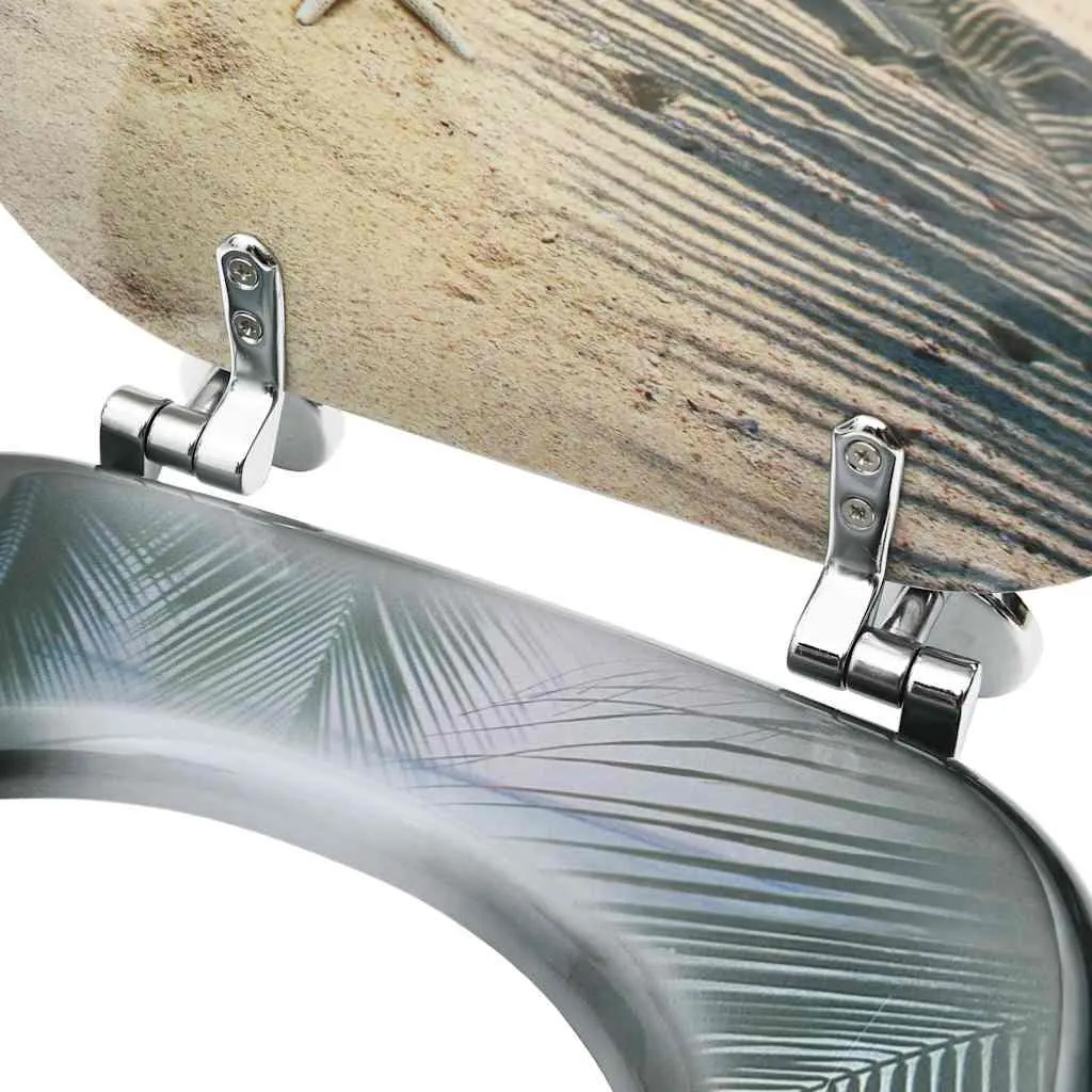 Sedile WC vidaXL in MDF Design Spiaggia - Robusto e Universale - 6