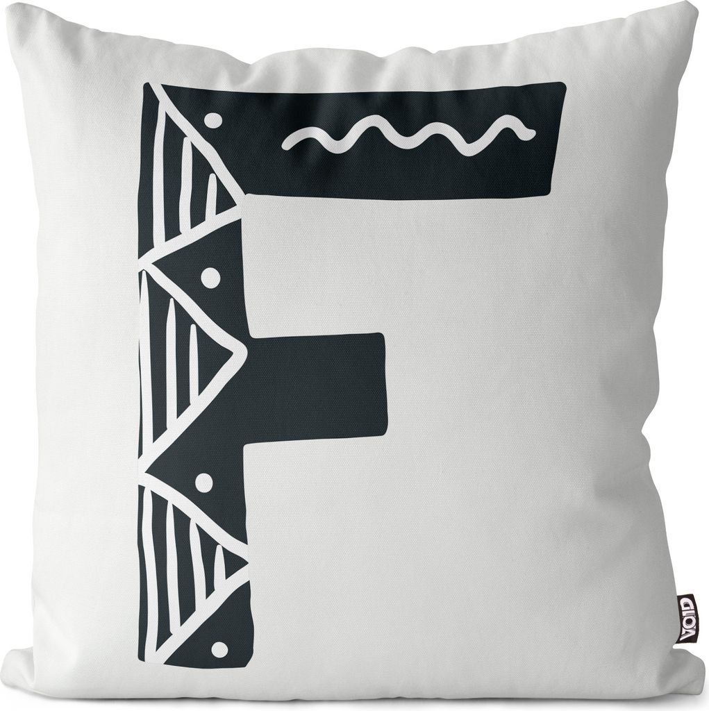 VOID F Buchstaben Natur Kissenbezug Kissenhülle Sofakissen Kissen Deko Outdoor-Kissen Dekokissen