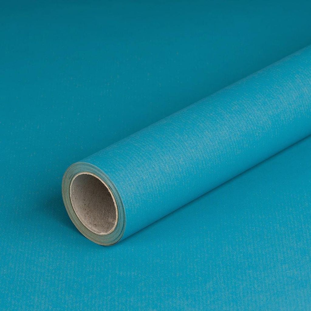Geschenkpapier Türkis 0,70 x 10 m , Kraftpapier - Produktbild 