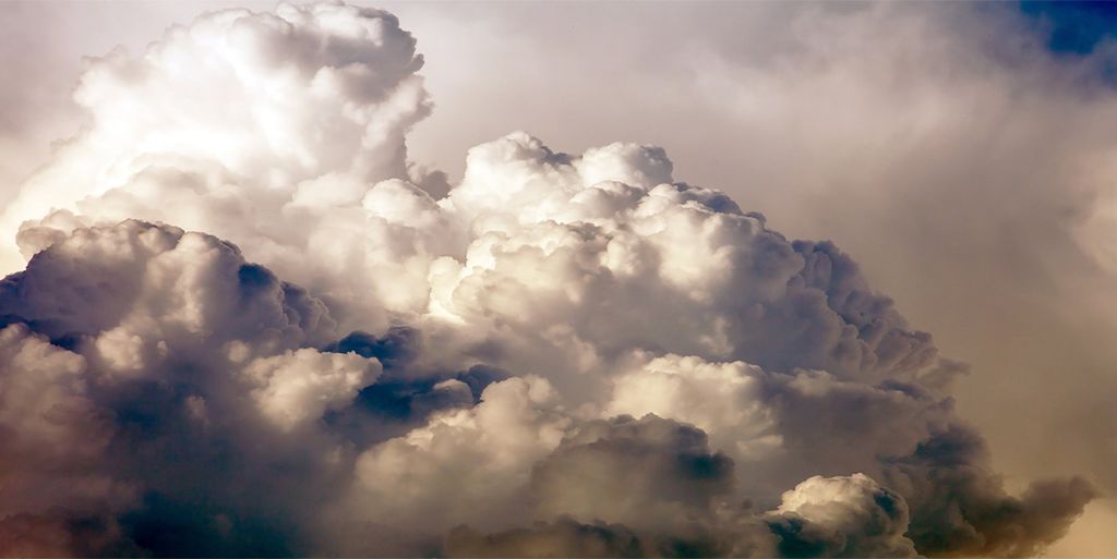 Tulup Leinwandbild -100x50 cm - Wandkunst - Drucke auf Leinwand - Leinwanddruck - Sonstige - Weiß - Wolken Himmel