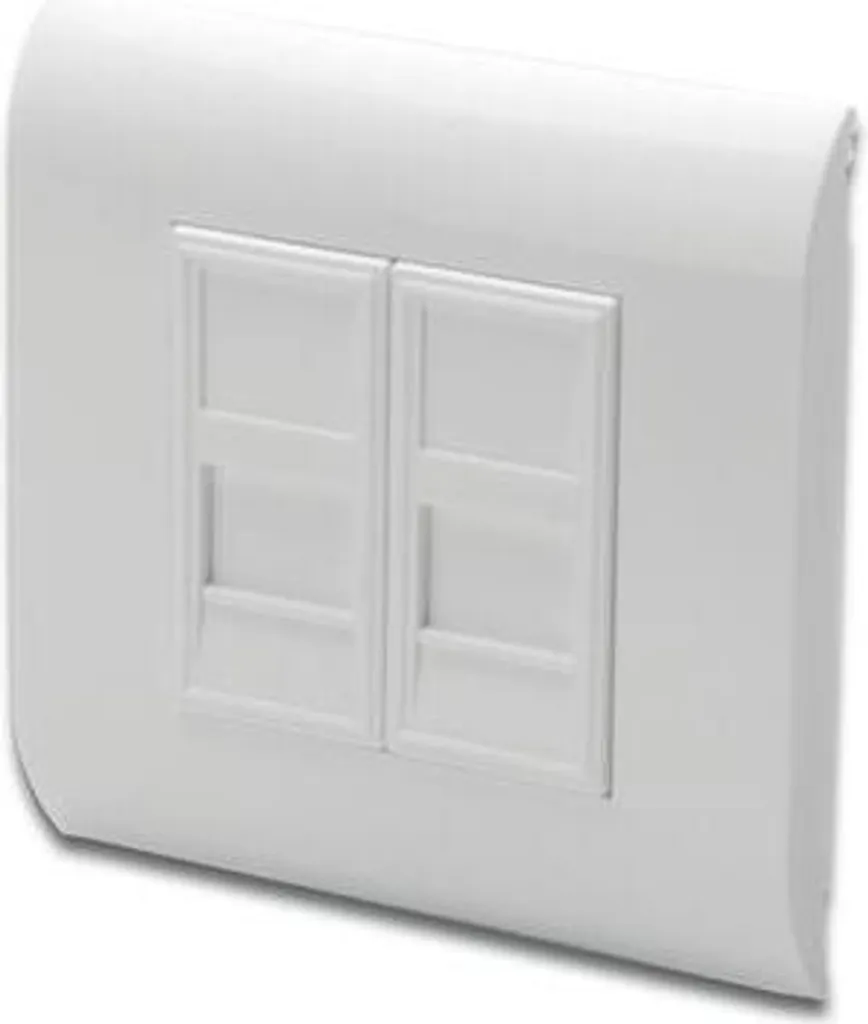 DIGITUS Frontplatte Keystone 2xRJ45 Type Français Blanc Pur DN-93705