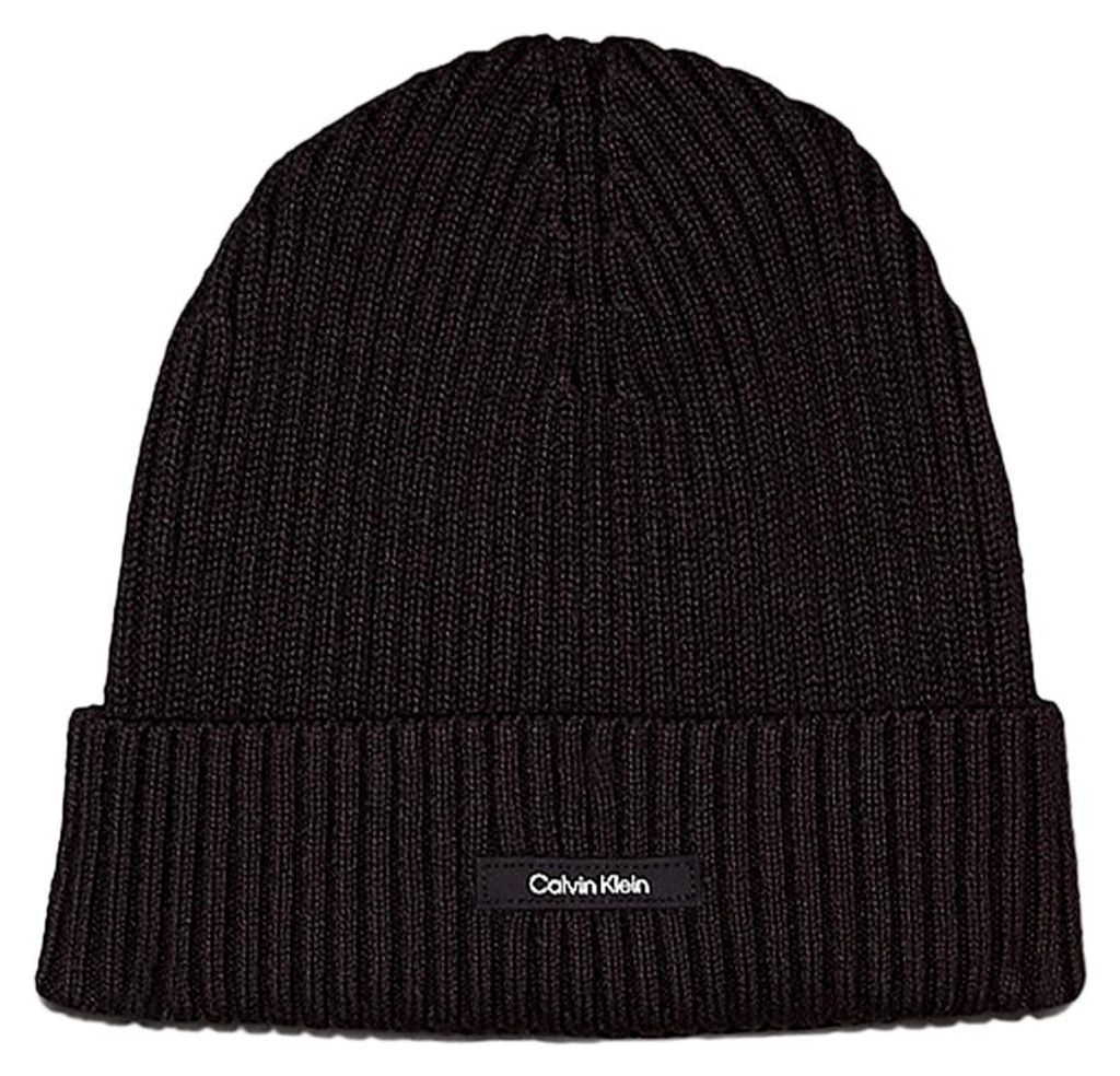CALVIN KLEIN JEANS - Men's ribbed beanie with logo patch - Size One size