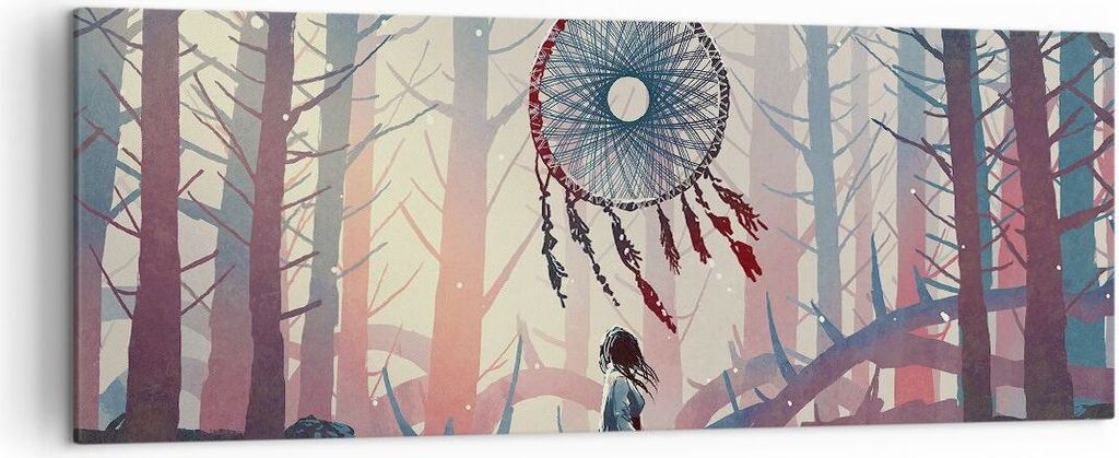 Bild auf Leinwand - Leinwandbild - Einteilig - Märchen Fänger Träume - 140x50cm - Wand Bild - Wanddeko - Wandbilder - Leinwanddruck - Bilder - W...