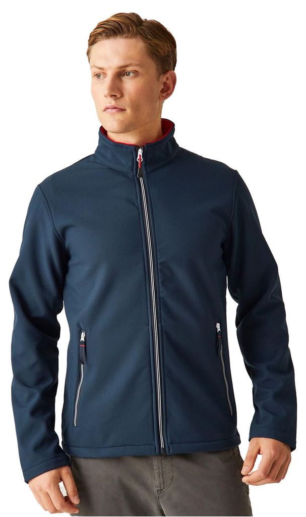 Regatta - "Ascender" Softshelljacke für Herren FK2537 (L) (Marineblau/Rot)