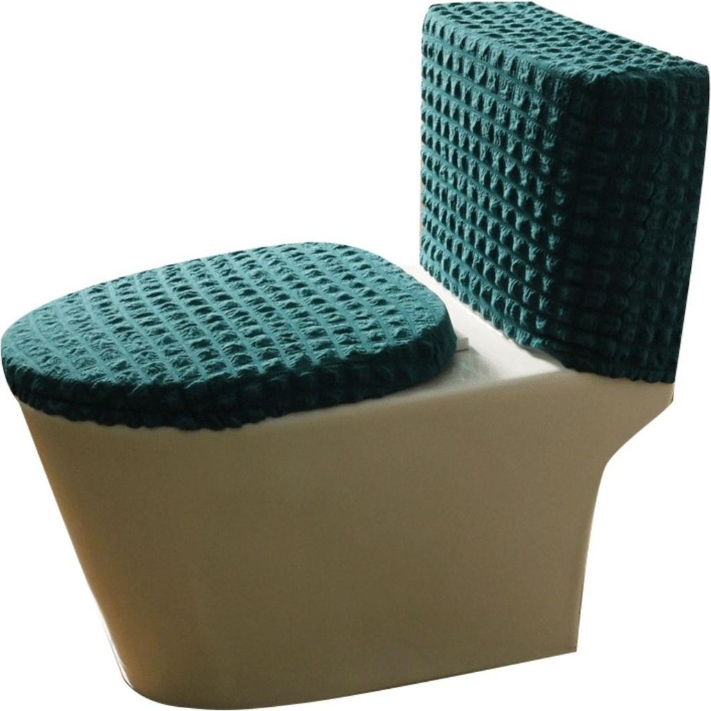 RFUGUG 2-teiliges Toilettensitzbezug-Set – weiche und bequeme Badezimmerdekoration, einfach anzubringen und zu waschen, passt auf die meisten Sta...