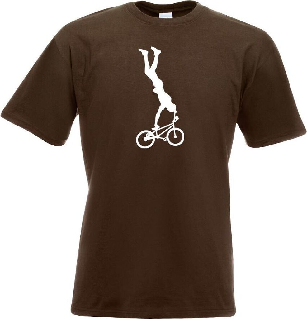 Kiwistar - T-Shirt - Chocolate - BMX Freestyle Fahrer Figur Motiv Bedruckt Funshirt Design Print - mit Motiv Bedruckt - Funshirt Design - Sport - F...