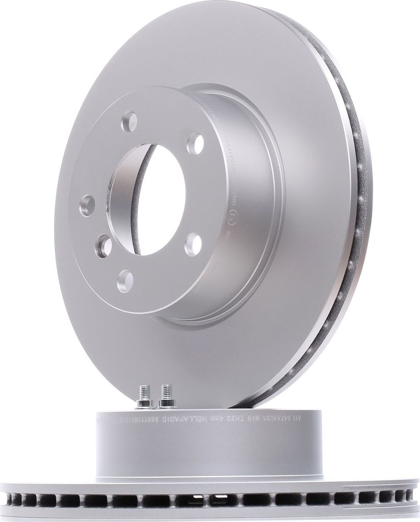 2x HELLA Bremsscheibe 8DD 355 111-921 für BMW 3 Touring (E91) 3 Limousine (E90)