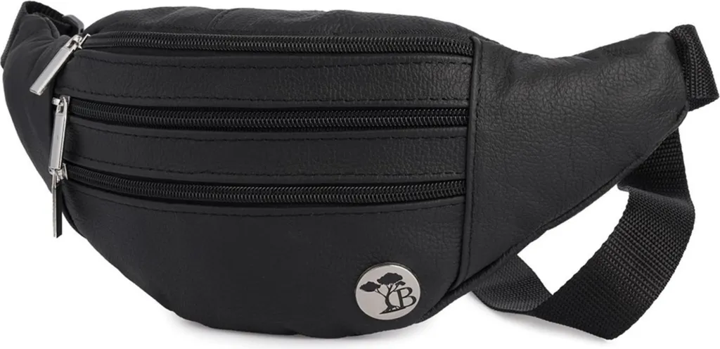 Sacoche Beltimore kraf43 en cuir véritable noir pour homme élégant