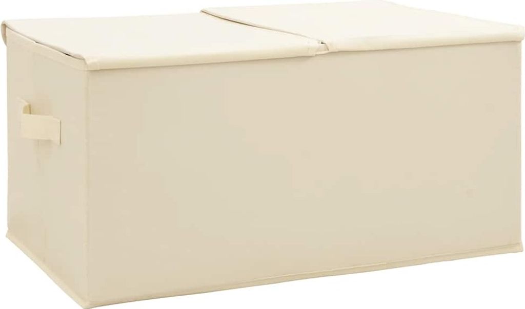 vidaXL Úložné boxy 2 ks látka 50x30x25 cm krémová Obrázok produktu 2