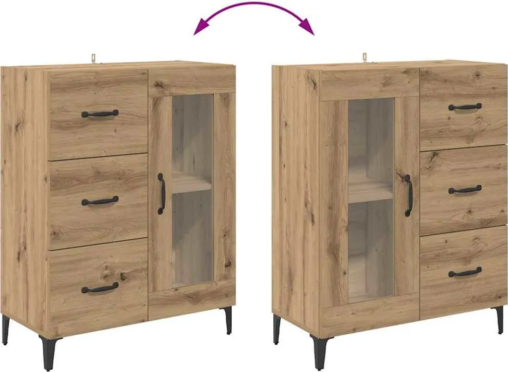 Credenza Industrial Artisan Rovere 69,5x90 | Mobile Multiuso Offerta Online - 10