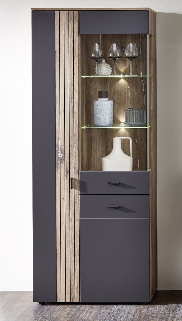 Vitrine Beistellschrank Standschrank Vitrinenschrank Standvitrine "Lydias I"