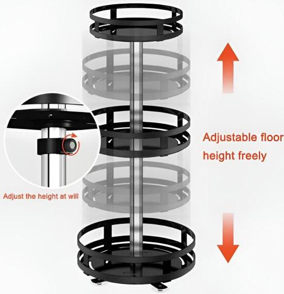 360° drehbarer 3 Etagen Küchenorganizer für Gewürze mit Produktbild 4