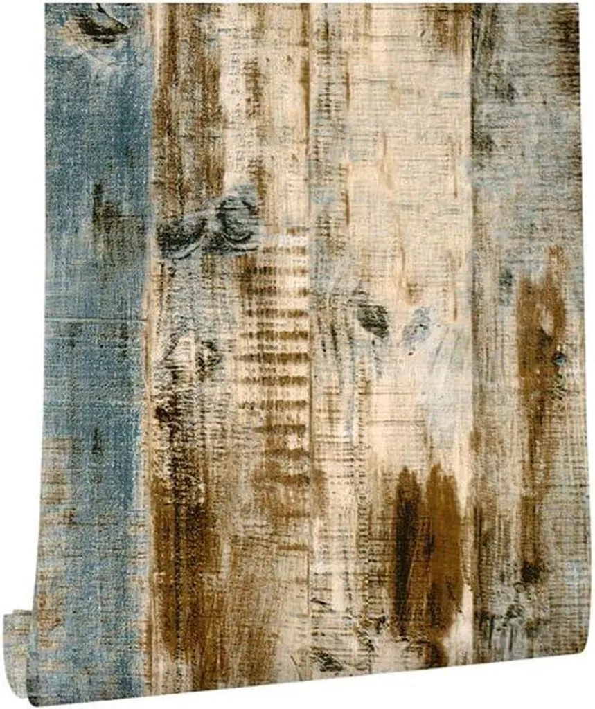 Décoration de porte et meuble avec papier peint autocollant vintage