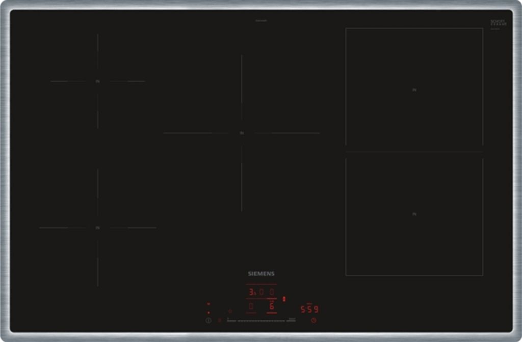 ED845HWB1E iQ500, Autarkes Kochfeld (schwarz/edelstahl, 80 cm, Home Connect)