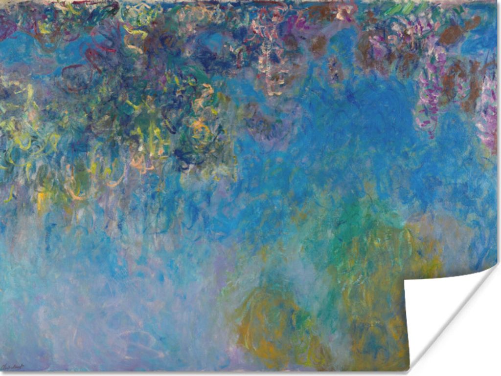 MuchoWow Poster Glyzinie - Gemälde von Claude Monet 160x120 cm - Foto Plakat