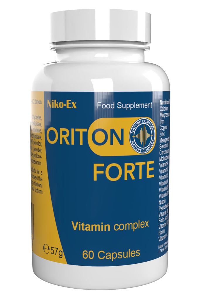 Oriton Forte - 60 Kapseln hochdosiert - Original Rezept aus der Schweiz - Vegan & Pflanzlich mit 22 Vitaminen & Mineralien - 1er Pack