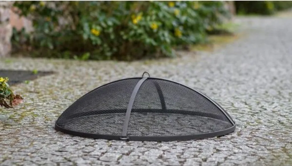 Pare-feu rond pour brasero 100 cm en acier noir haute protection