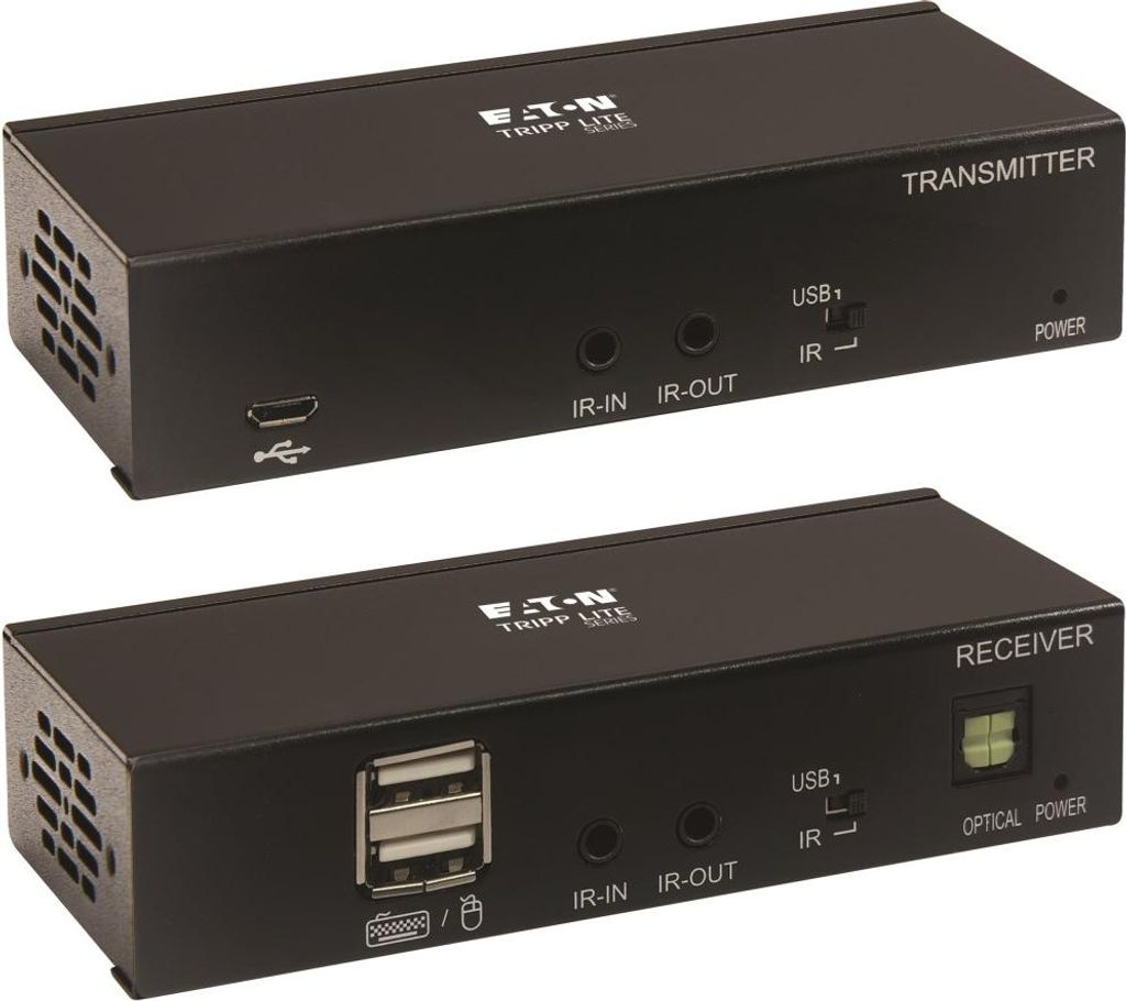 Tripp Lite DisplayPort to HDMI over Cat6 Extender Kit with KVM Support, 4K 60Hz, 4:4:4, USB, PoC, HDCP 2.2, up to 230 ft., TAA - Erweiterung für V...