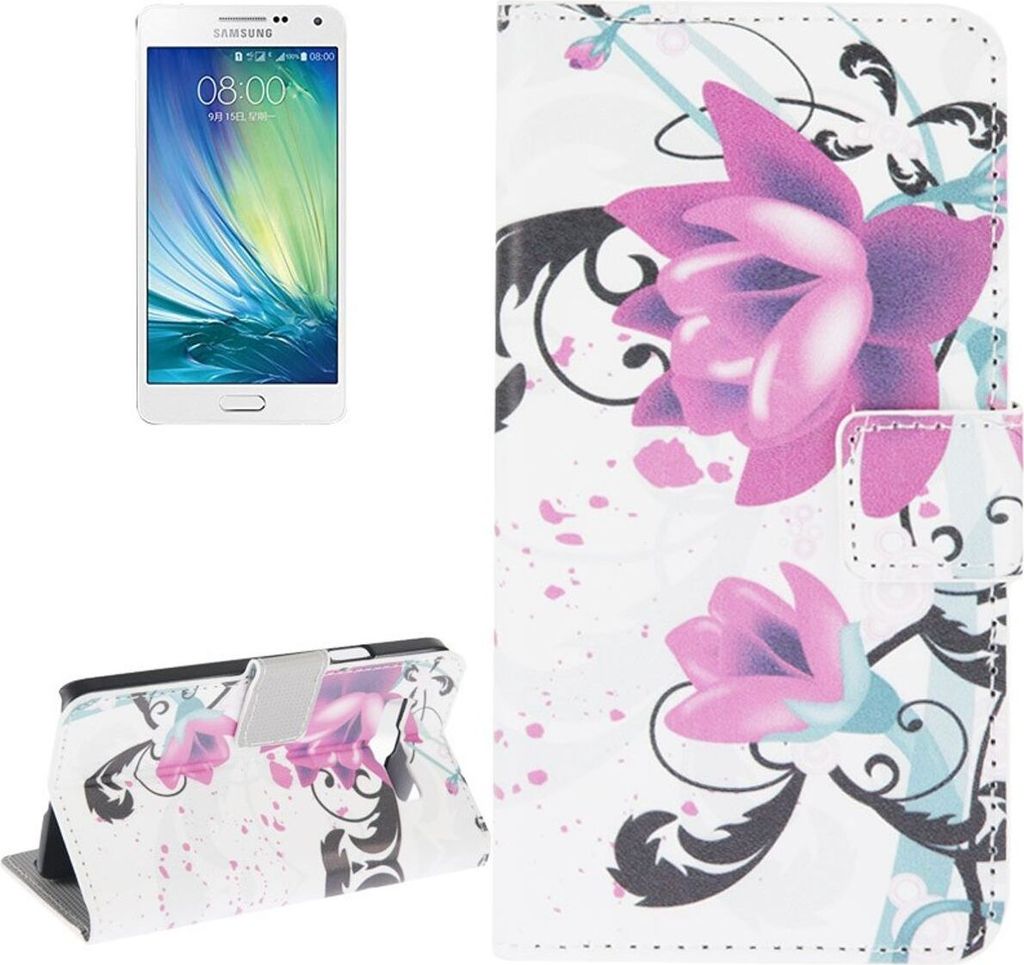 Schutzhülle Handytasche (Flip Quer) für Handy Samsung Galaxy A3 A300F Blume