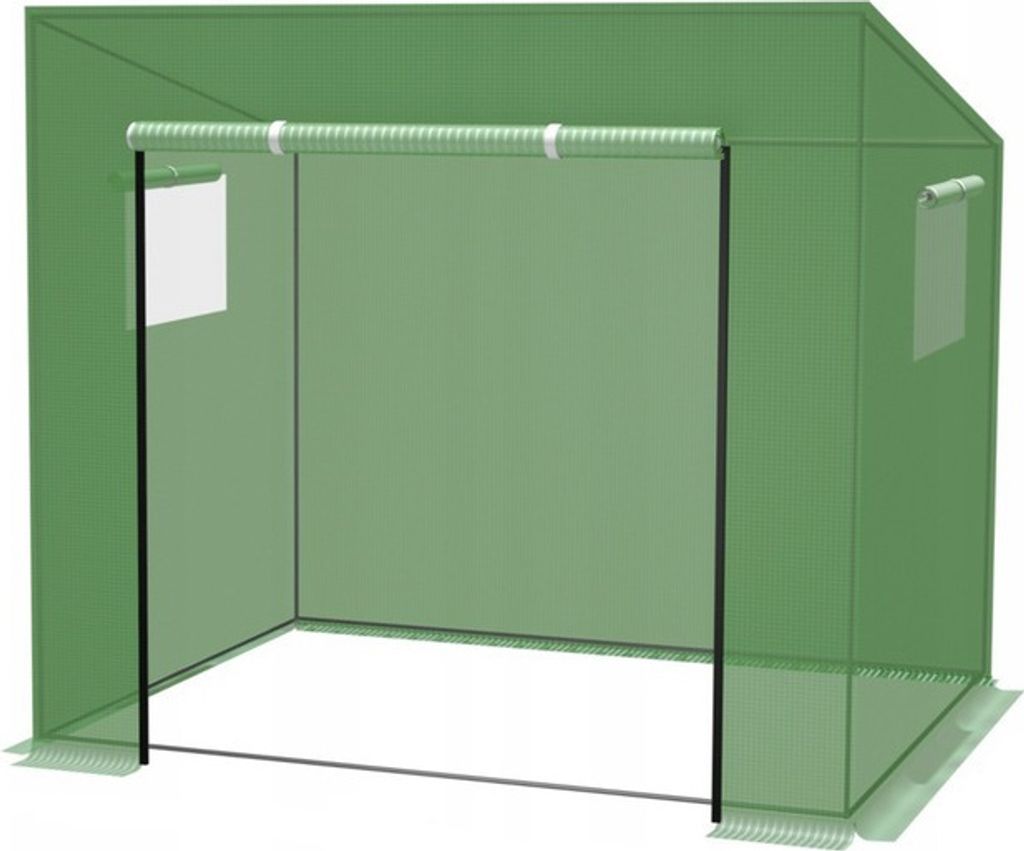 VBChome Gartentunnel 80x200x170 cm Grün Folientunnel Stabiler Rahmen Rolltüren und Fenster Gartengewächshaus Anbau von Gemüse und Obst Befestig...