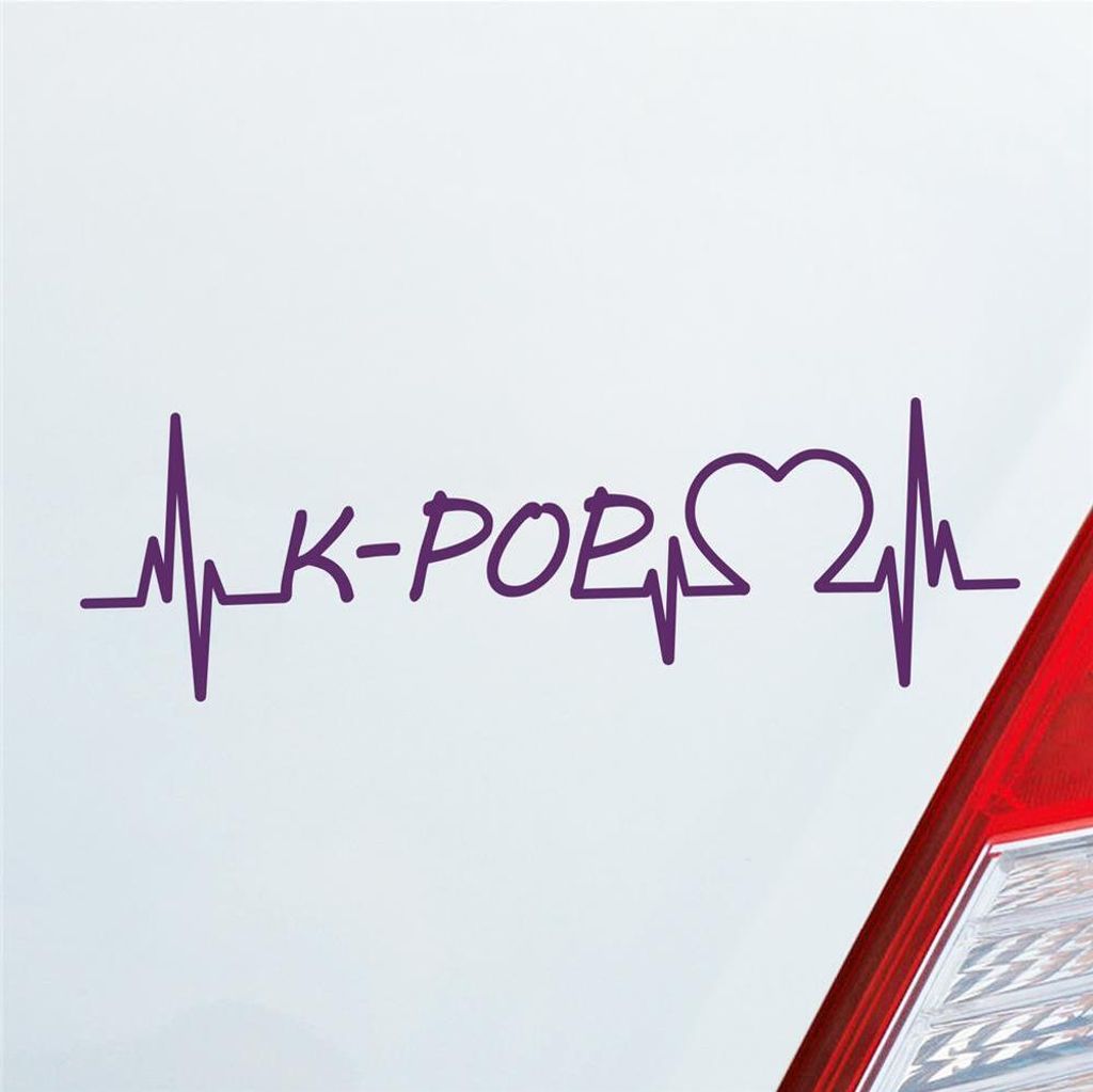 HUURAA! Auto Aufkleber K-POP Puls Herzschlag Fun Sticker Produktbild 
