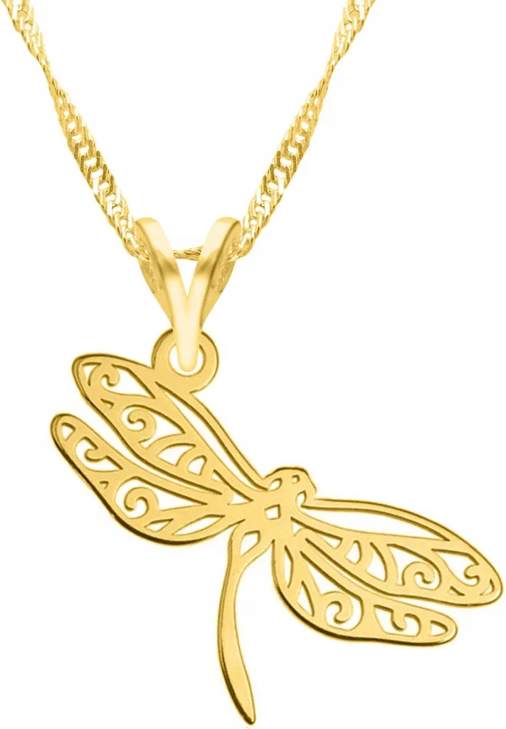 Collana Libellula Argento 925 Placcato Oro - Qualità Prezzo Garantita