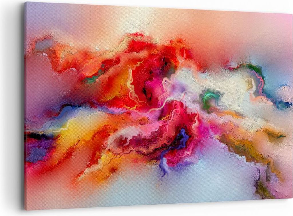 Bild auf Leinwand - Leinwandbild - Abstraktion modern - 100x70cm - Wand Bild - Wanddeko - Leinwanddruck - Bilder - Kunstdruck - Wanddekoration - Le...