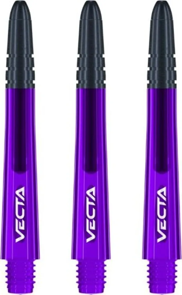Tiges fléchettes médium Vecta de Winmau couleur verte en pack