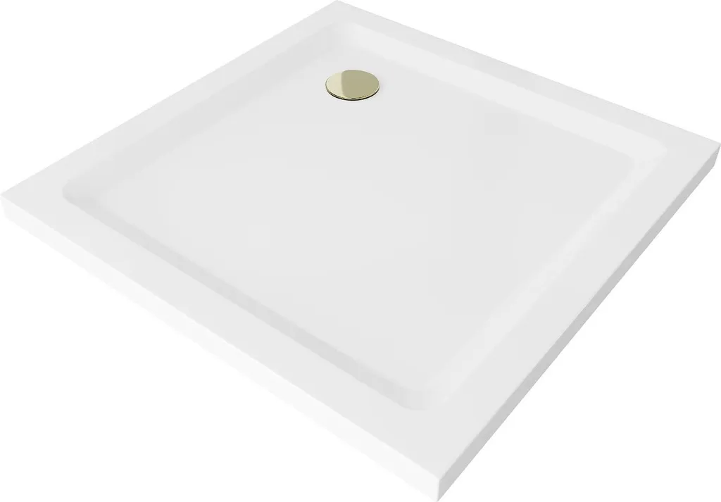 Piatto Doccia Quadrato 100x100 Mexen Flat Bianco e Oro | Offerta