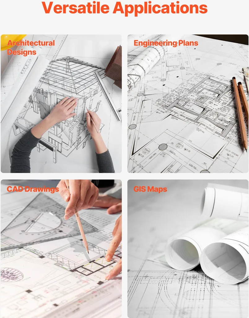 Rouleaux Papier Grand Format pour Impression de Plans d'Architecture et SIG - 6